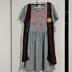 Girls Mudd 2 piece shirt set